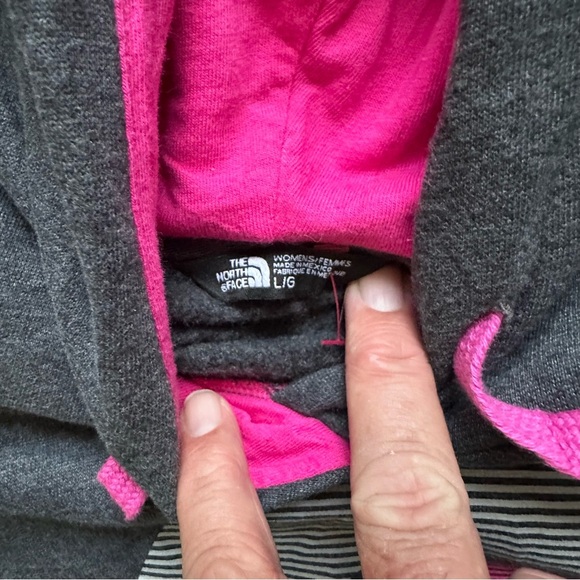 The North Face Dark Gray and Pink Hoodie - Picture 3 of 6